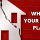 A red brick wall with a white house silhouette cracked down the middle, featuring the bold text “What’s Your Repair Plan?” on the right side.