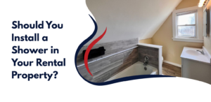 Bathroom in an older rental property with a bathtub and no shower, highlighting considerations for adding a shower.