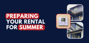 Maintenance-related materials and home elements symbolizing summer rental property preparation in Northwest Ohio