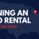 U.S. map with a location pin marking Toledo, Ohio, and text reading “Owning an Ohio Rental From Out of State.”