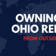 World map with a location pin marking Toledo, Ohio, and text reading “Owning an Ohio Rental From Outside the U.S.”